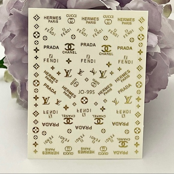 Luxury Designer Logo Fingernail Art Stickers - Picture 1 of 2
